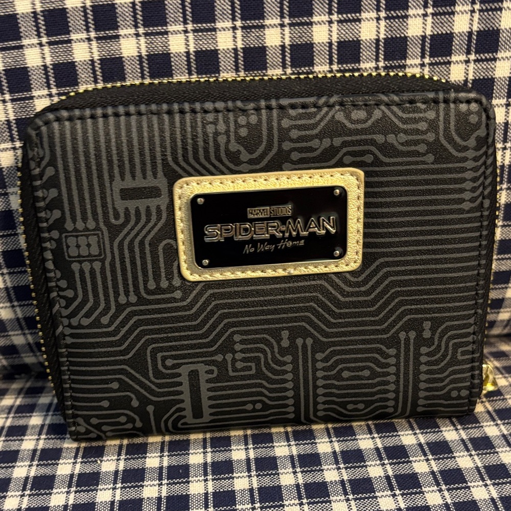 Loungefly Black Spider-Man Circuit Wallet